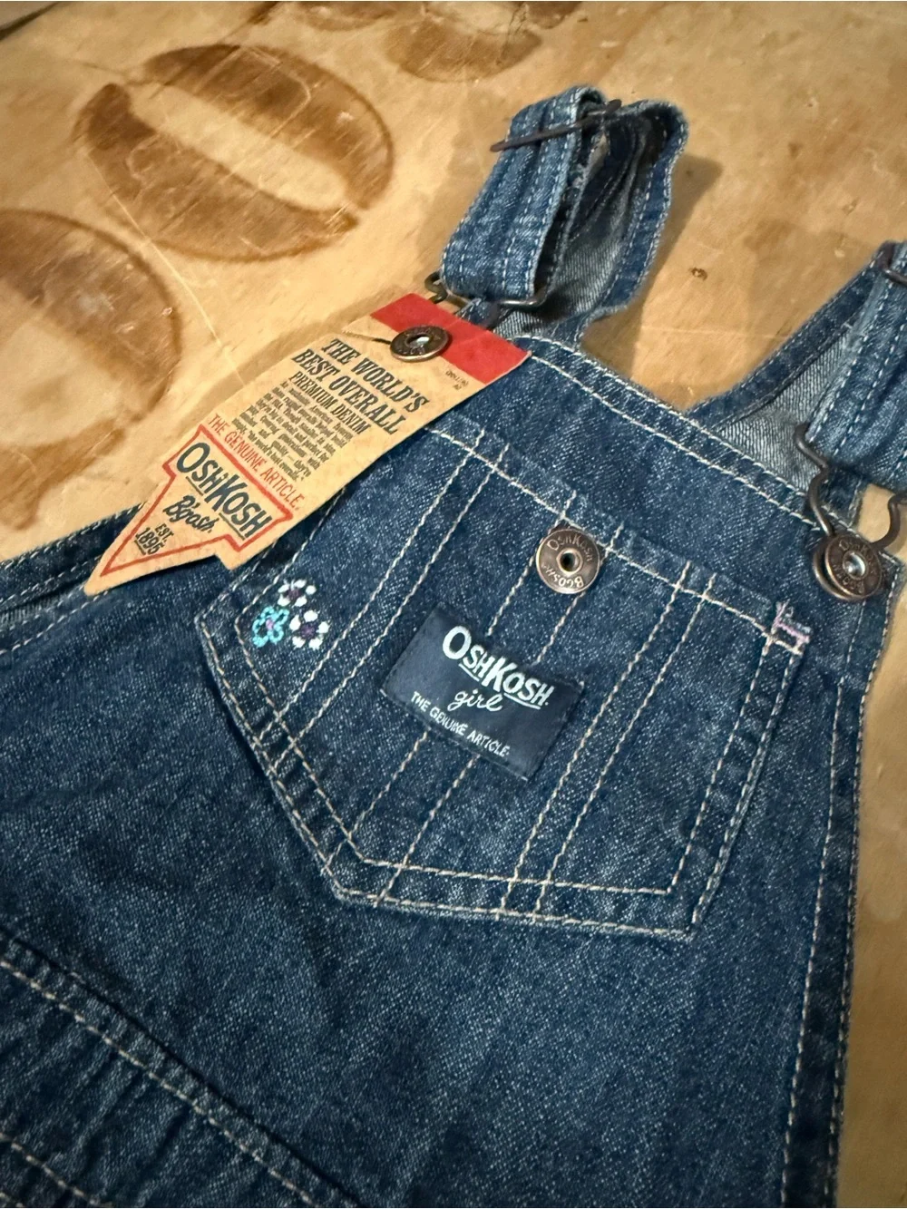 OshKosh B'gosh Dark Blue Denim Overall Dress